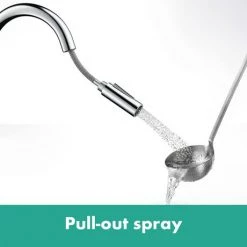 Hansgrohe Cento XL Single Lever Kitchen Mixer with Pull Out Spray - 14803000 11 Hansgrohe Cento XL Single Lever Kitchen Mixer with Pull Out Spray - 14803000 -Kitchen Taps Sales Store 14803000 D6 460