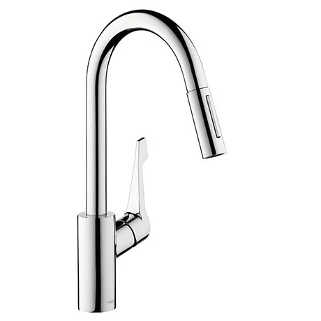Hansgrohe Cento XL Single Lever Kitchen Mixer with Pull Out Spray - 14803000 1 Hansgrohe Cento XL Single Lever Kitchen Mixer with Pull Out Spray - 14803000