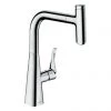 Hansgrohe Metris Select M71 Single Lever Kitchen Mixer 240 with Pull-Out Spout - Chrome - 14857000