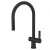 JTP Vos Matt Black Single Lever Kitchen Sink Mixer with Pull Out Spray