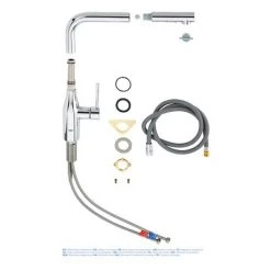 Grohe Essence Kitchen Sink Mixer with Pull Out Spray - Chrome - 30270000 -Kitchen Taps Sales Store 30270000 D5 460