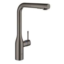 Grohe Essence Kitchen Sink Mixer with Pull Out Spray - Hard Graphite - 30270A00 -Kitchen Taps Sales Store 30270A00 D1N 460
