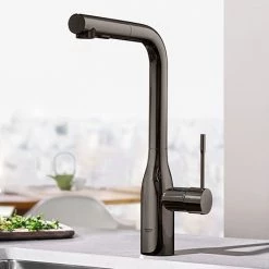 Grohe Essence Kitchen Sink Mixer with Pull Out Spray - Hard Graphite - 30270A00