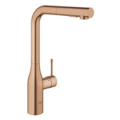 Grohe Essence Rose Gold Kitchen Sink Mixer with Pull Out Spray - Brushed Warm Sunset - 30270DL0 -Kitchen Taps Sales Store 30270DL0 D1 460