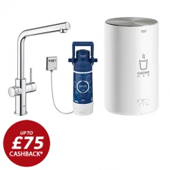 Grohe RED Duo Instant Boiling Water Kitchen Tap and M Size Boiler - Chrome - 30341001