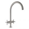 Grohe Atrio Two Handle Kitchen Sink Mixer - SuperSteel - 30362DC0