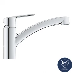 Grohe QuickFix Start Single Lever Kitchen Sink Mixer with Pull Out Spray - Chrome - 30531001 -Kitchen Taps Sales Store 30531001 D1 460