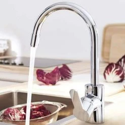 Grohe Eurostyle Cosmopolitan Kitchen Sink Mixer with Pull Out Spray - 31126004 -Kitchen Taps Sales Store 31126002 D2 460