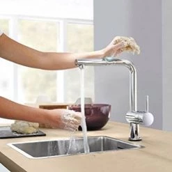 Grohe Minta Touch Electronic Kitchen Sink Mixer with Pull Out Spray - Chrome - 31360001 -Kitchen Taps Sales Store 31360001 D3 460