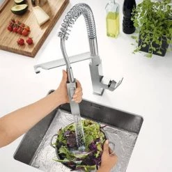 Grohe Eurocube Professional Kitchen Sink Mixer - SuperSteel - 31395DC0 -Kitchen Taps Sales Store 31395DC0 D3 460