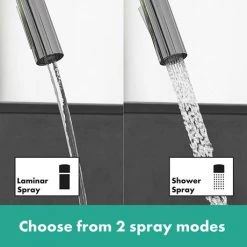 Hansgrohe Focus M41 Single Lever Kitchen Mixer 240 with Pull Out Spray - Chrome - 31815000 -Kitchen Taps Sales Store 31815000 D2 460