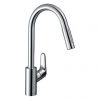 Hansgrohe Focus M41 Single Lever Kitchen Mixer 240 with Pull Out Spray - Chrome - 31815000