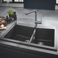 Grohe Minta Kitchen Sink Mixer with Pull Out Spray - SuperSteel - 32168DC0 -Kitchen Taps Sales Store 32168DC0 D4 460