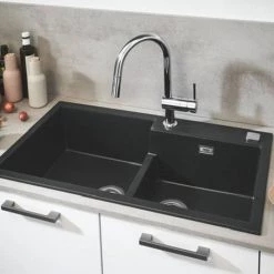 Grohe Minta Kitchen Tap - Pull Out Kitchen Mixer - Chrome -Kitchen Taps Sales Store 32321002 D2 460