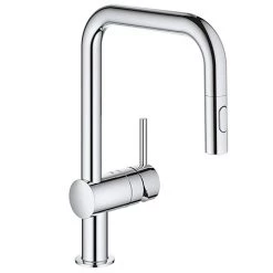 Grohe Minta Single-Lever Kitchen Sink Mixer Tap with Pull Out Spray - 32322002