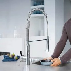 Grohe K7 Kitchen Sink Mixer with Professional Spray - Chrome - 32950000 -Kitchen Taps Sales Store 32950000 D2 460