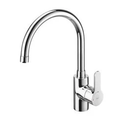 Roca L20 Chrome Kitchen Sink Mixer with Swivel Spout - 5A8409C00
