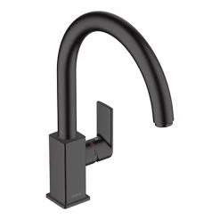 Hansgrohe Vernis Shape M35 Single Lever Kitchen Mixer Tap 210 with Swivel Spout - Matt Black - 71871670