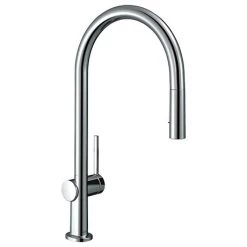 Hansgrohe Talis M54 Single Lever Kitchen Mixer 210 with Pull Out Spray - Chrome - 72800000