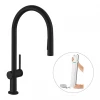 Hansgrohe Talis M54 Single Lever Kitchen Mixer 210 with Pull Out Spray and sBox - Matt Black