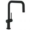 Hansgrohe Talis M54 220 U-Spout Single Lever Kitchen Mixer - Matt Black - 72806670
