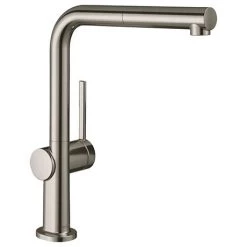 Hansgrohe Talis M54 270 Single Lever Kitchen Mixer with Pull Out Spray - Stainless Steel - 72808800