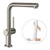 Hansgrohe Talis M54 270 Single Lever Kitchen Mixer with Pull Out Spray and sBox - Stainless Steel - 72809800