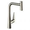 Hansgrohe Talis Select M51 Single Lever Kitchen Mixer 300 with Pull Out Spray - Stainless Steel - 72821800