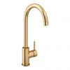 Alberta Modern Brushed Gold Single Lever Kitchen Mixer Tap