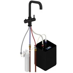 Bower Palma Matt Black Instant Boiling Water Tap With Boiler & Filter -Kitchen Taps Sales Store AZ33 PK detail2 460