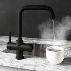 Bower Palma Matt Black Instant Boiling Water Tap With Boiler & Filter -Kitchen Taps Sales Store AZ33 PK nd1 460