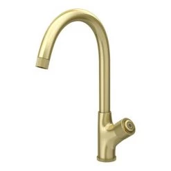 Arezzo Brushed Brass Industrial Style 1-Touch Kitchen Mixer Tap -Kitchen Taps Sales Store AZIS2KTBB n d3 460