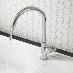 Arezzo Chrome Industrial Style 1-Touch Kitchen Mixer Tap