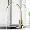 JTP Blink Brushed Brass Dual Lever Kitchen Sink Mixer