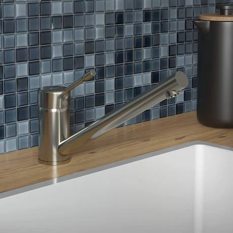 Ideal Standard Ceralook Silver Storm Single Lever Low Spout Kitchen Mixer 2 Ideal Standard Ceralook Silver Storm Single Lever Low Spout Kitchen Mixer - Image 2