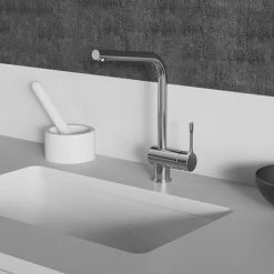 Ideal Standard Ceralook Chrome Single Lever L-Shape Spout Kitchen Mixer -Kitchen Taps Sales Store BD572AA D3 460