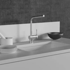 Ideal Standard Ceralook Chrome Single Lever L-Shape Spout Kitchen Mixer -Kitchen Taps Sales Store BD572AA D5 460