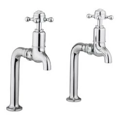 Crosswater - Cucina Belgravia Crosshead Pair of Bib Taps - Chrome - BL726DC