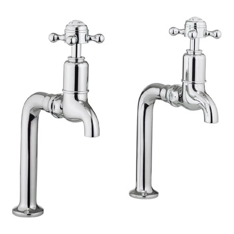 Crosswater - Cucina Belgravia Crosshead Pair of Bib Taps - Chrome - BL726DC 1 Crosswater - Cucina Belgravia Crosshead Pair of Bib Taps - Chrome - BL726DC