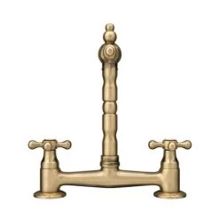 Britannia Classic Bridge Sink Mixer - Brushed Brass -Kitchen Taps Sales Store CLBM4 D5 460