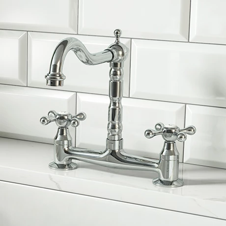 Britannia Classic Bridge Sink Mixer - Chrome 1 Britannia Classic Bridge Sink Mixer - Chrome