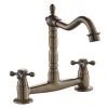 Britannia Antique Brass Classic Bridge Sink Mixer