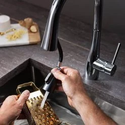 Crosswater Cook Side Lever Kitchen Mixer with Concealed Dual Function Spray - CO714DC -Kitchen Taps Sales Store CO714DC d2 460
