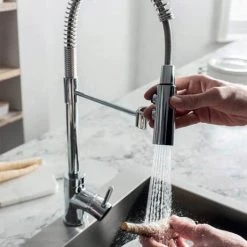 Crosswater Cook Side Lever Kitchen Mixer with Flexi Spray - CO717DC -Kitchen Taps Sales Store Crosswater Cook Side Lever Kitchen Mixer with Flexi Spray CO717DC d2 460