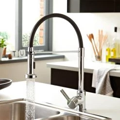 Bristan - Liquorice Monobloc Kitchen Sink Mixer with Pull Out Spray - LQR-PROSNK-C -Kitchen Taps Sales Store LQR PROSNK C D2 460