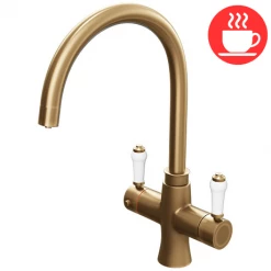 Marple Traditional Brushed Gold Instant Boiling Water Kitchen Tap (Includes Tap, Boiler + Filter)