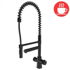 Bower Madrid Directional Spray Instant Boiling Water Tap - Matt Black with Boiler & Filter
