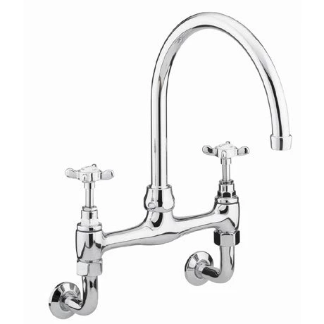 Bristan - 1901 Wall Mounted Bridge Kitchen Sink Mixer - N-WMDSM-C 1 Bristan - 1901 Wall Mounted Bridge Kitchen Sink Mixer - N-WMDSM-C