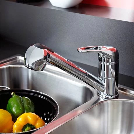 Bristan - Pear Monobloc Kitchen Sink Mixer with Pull Out Spray - PEA-PULLSNK-C 2 Bristan - Pear Monobloc Kitchen Sink Mixer with Pull Out Spray - PEA-PULLSNK-C - Image 2