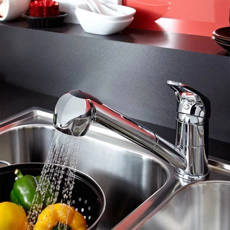 Bristan - Pear Monobloc Kitchen Sink Mixer with Pull Out Spray - PEA-PULLSNK-C 3 Bristan - Pear Monobloc Kitchen Sink Mixer with Pull Out Spray - PEA-PULLSNK-C - Image 3